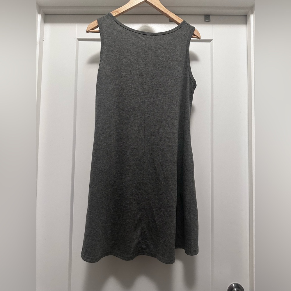 Gray Tank Dress with Pockets - Size Medium - Picture 3 of 6